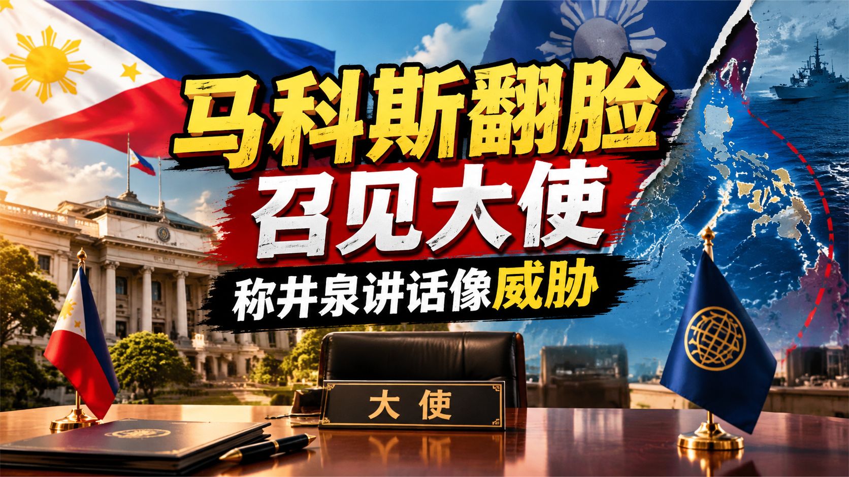 马科斯翻脸召见大使，称井泉讲话像威胁，温和讲话被当成威胁