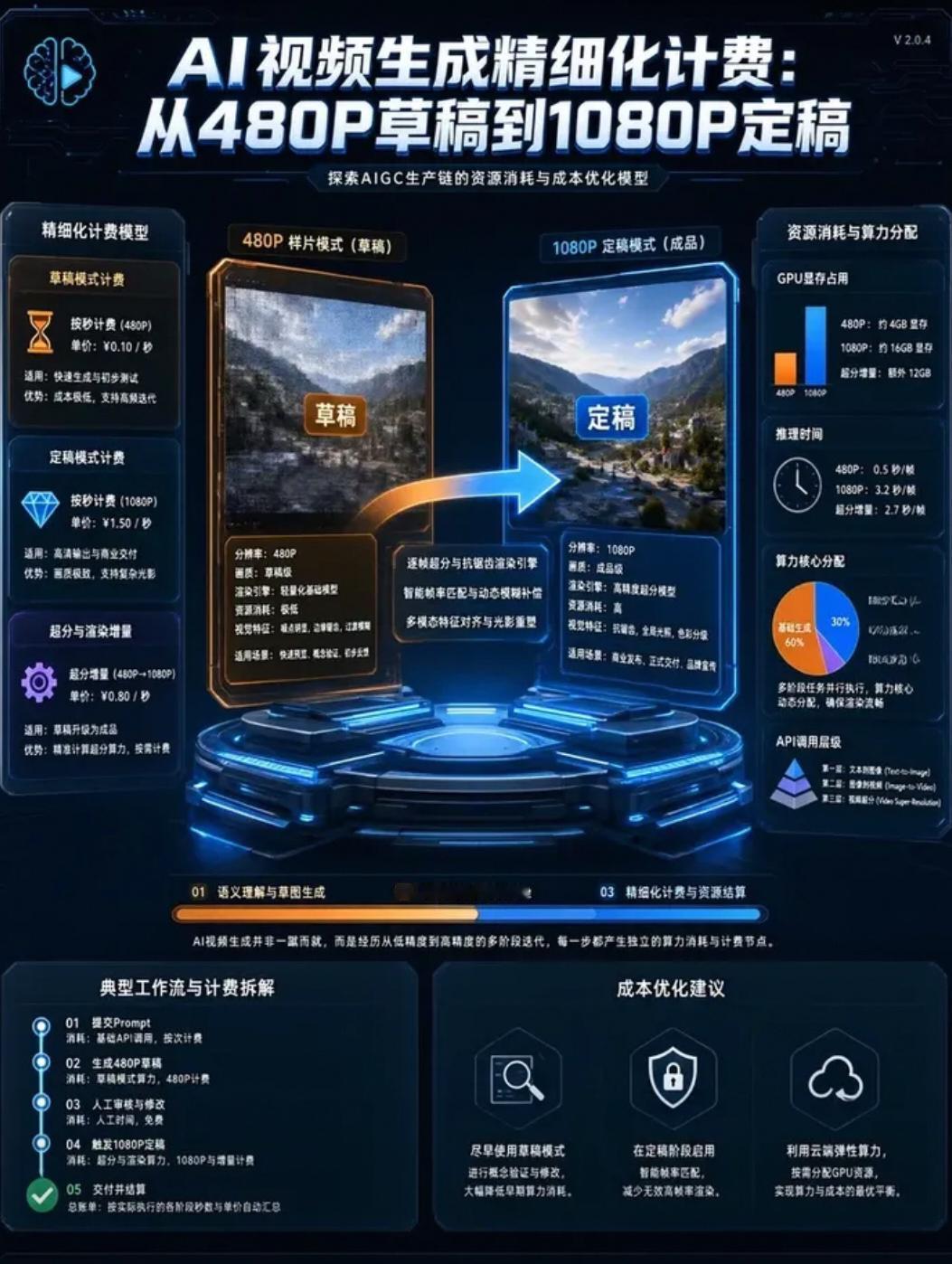 Seedance 2.5样片模式：先出480P样片再升1080P，20抽1省77