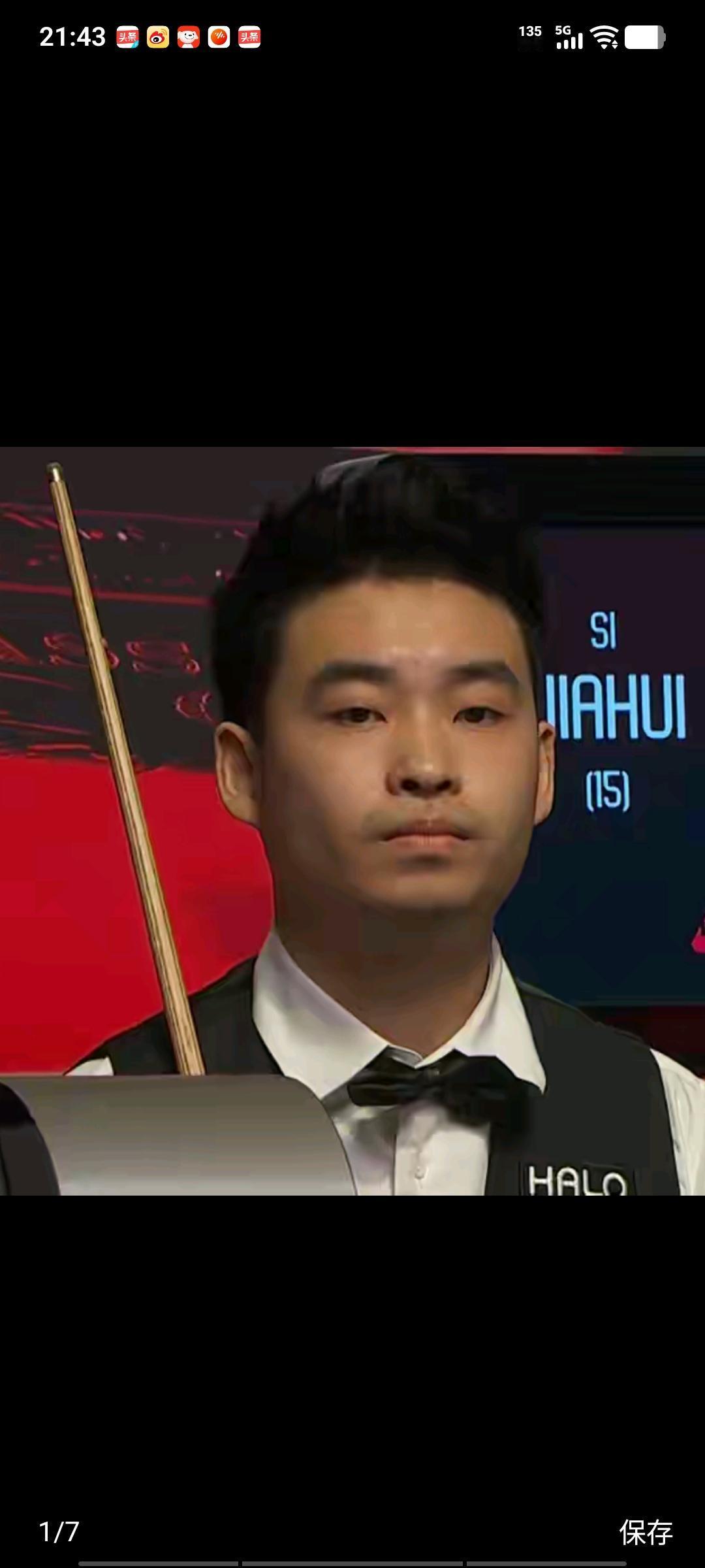 斯佳辉再遭滑铁卢，在3比1领先的情况下，被伊朗的瓦菲打了个九连鞭，大比分3比10