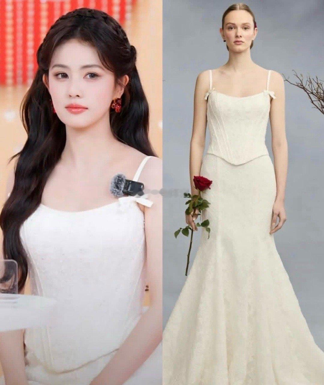 风格大赏 ｜浅春系穿搭 白鹿演绎Reem Acra 2026婚纱系列，用奶油白开