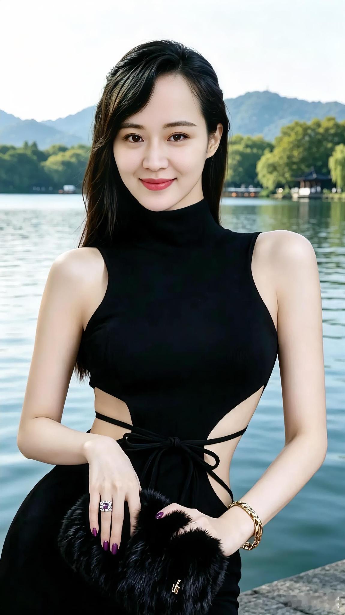 优雅黑裙，湖畔轻奢，尽显时尚魅力
高级质感黑裙 
黑裙知性照 
简约大气黑裙 