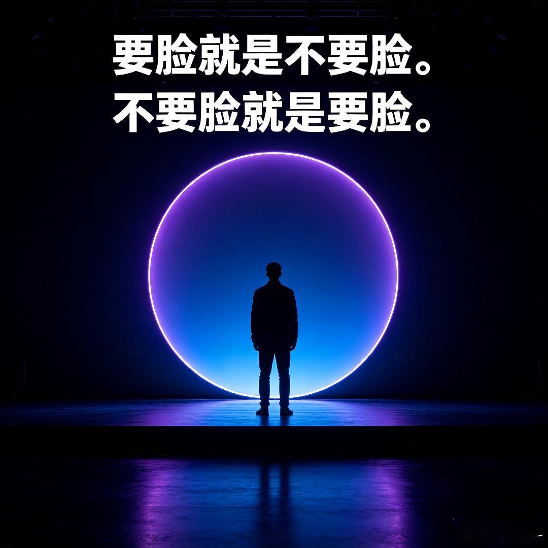 要脸与不要脸的平衡郭德纲说，一个人在台上，要脸就是不要脸。不要脸就是要脸。如果以