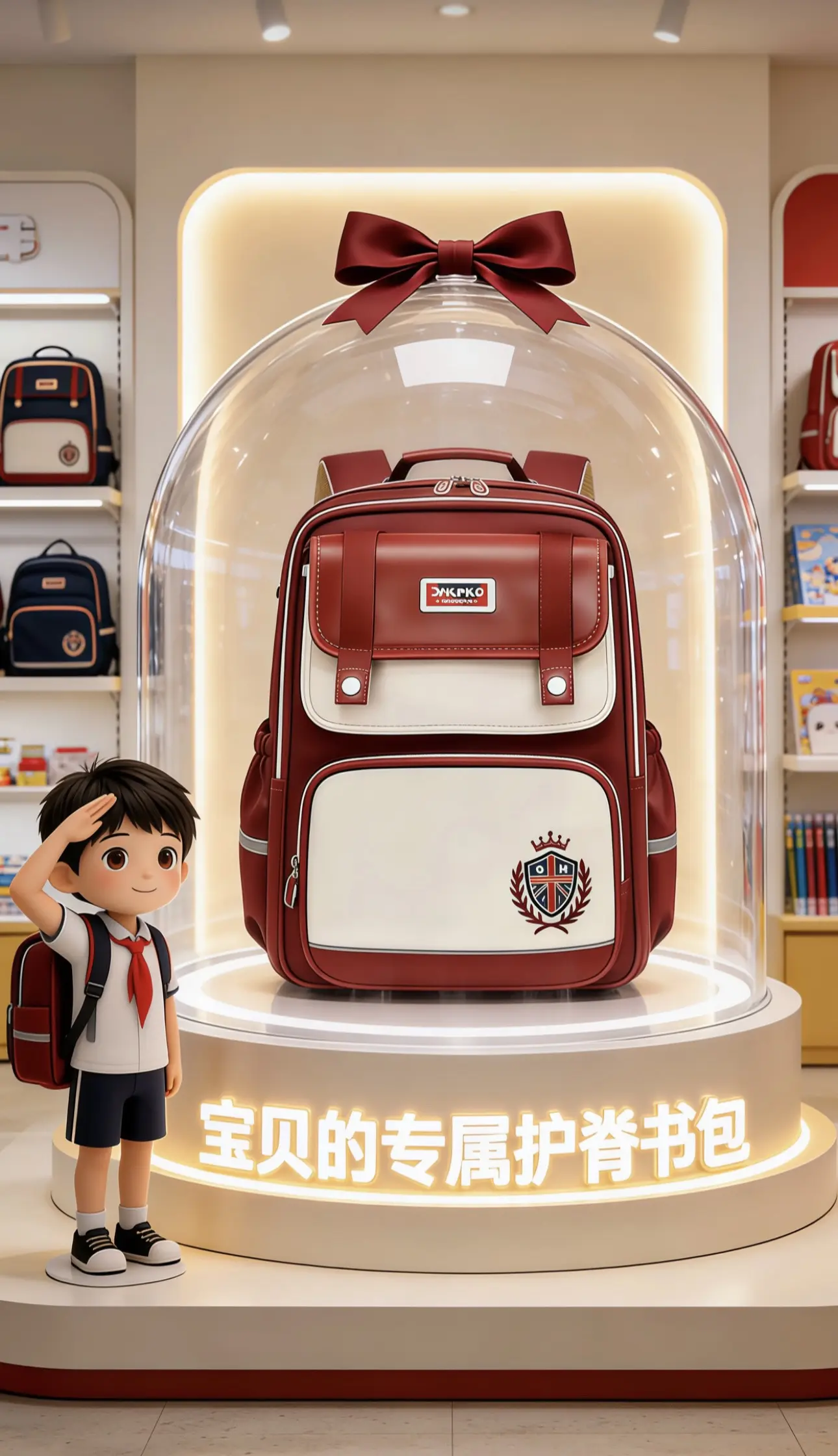 新款小学生书包来啦～容量大还轻便减负，上学背超合适～