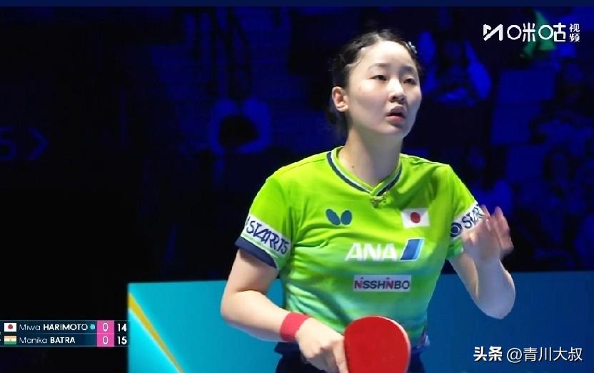 遗憾！巴特拉居然没能阻止张本美和！

第一局
两人都较着劲，
一路打到了10:1