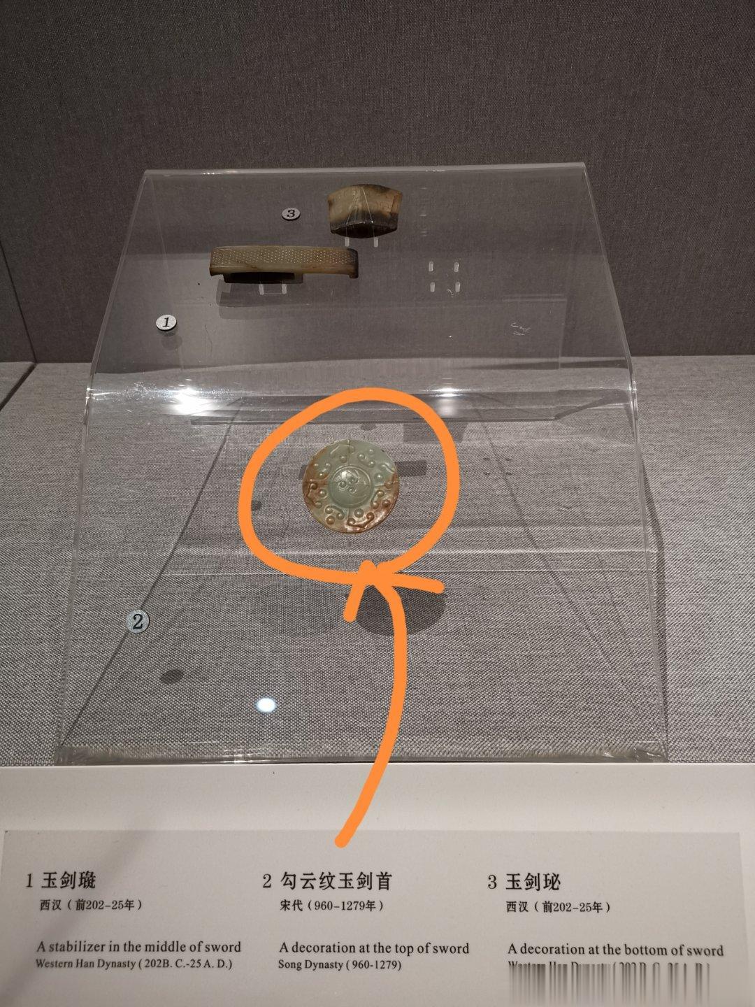 四川省博物馆收藏的玉剑具，规制和保存都不错，唯一的问题是，我坚持认为其中的“勾云