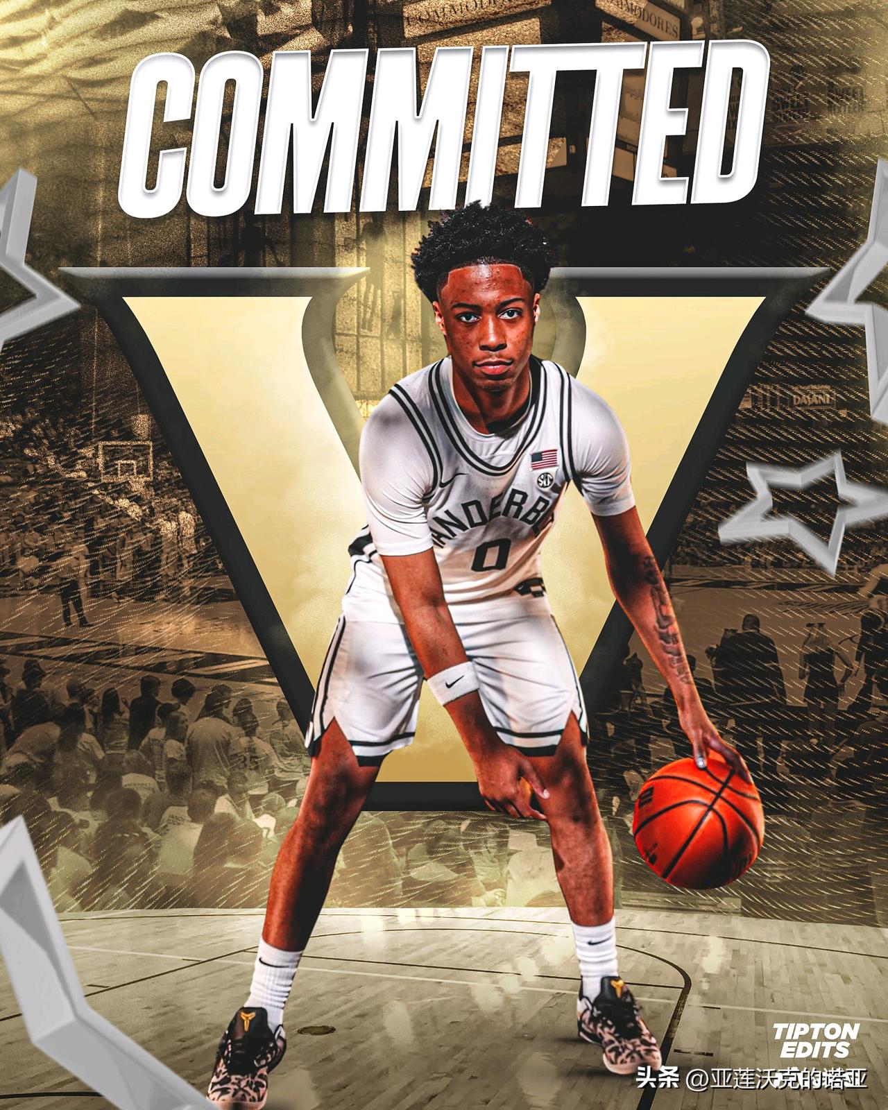 TOP50四星控卫Anthony Brown Jr宣布承诺NCAA男篮 范德堡大