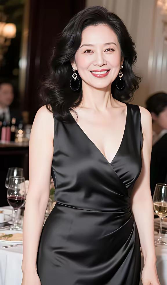 半老徐娘，风采依旧。
天生丽质，仪态万方。
眉清目秀，绰约多姿。
沉鱼落雁，闭月