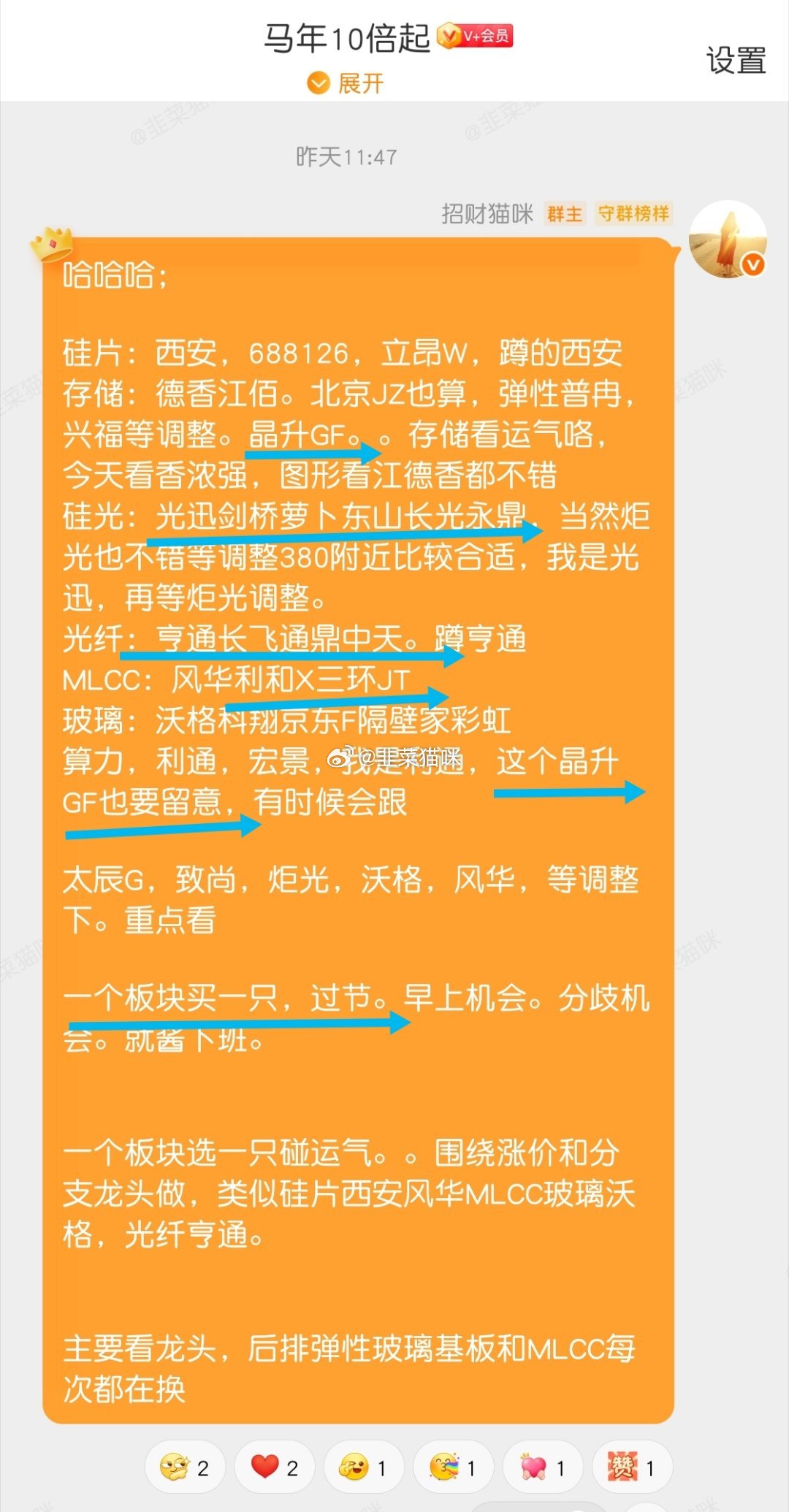 晶升股份 sh688478[股票]选出来没去哈哈哈错失20厘米猫咪复盘 今天把光