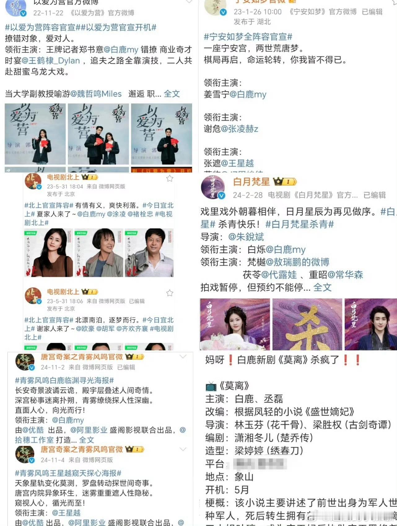 白鹿真的长脸了，全是一番女主 ​​​