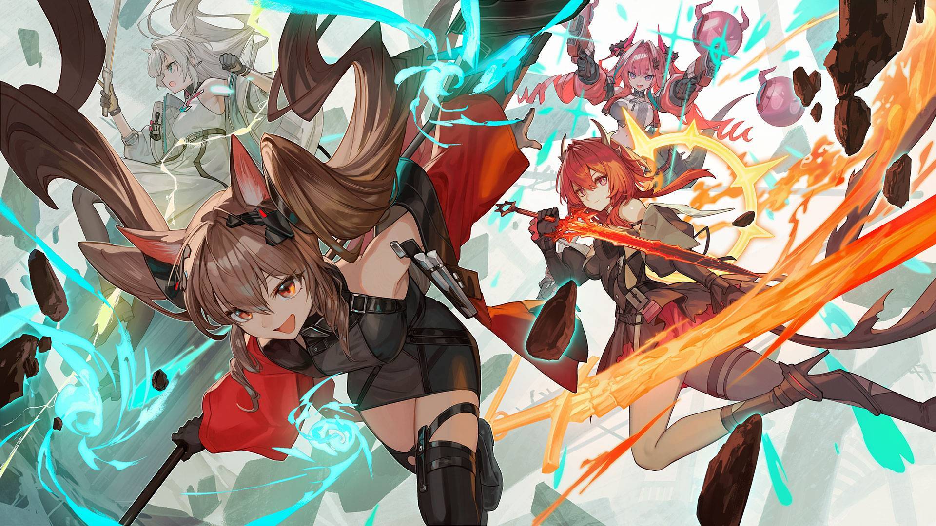 洁尔佩塔、莱万汀、伊冯、佩丽卡——明日方舟：终末地——画师: lack，网页链接