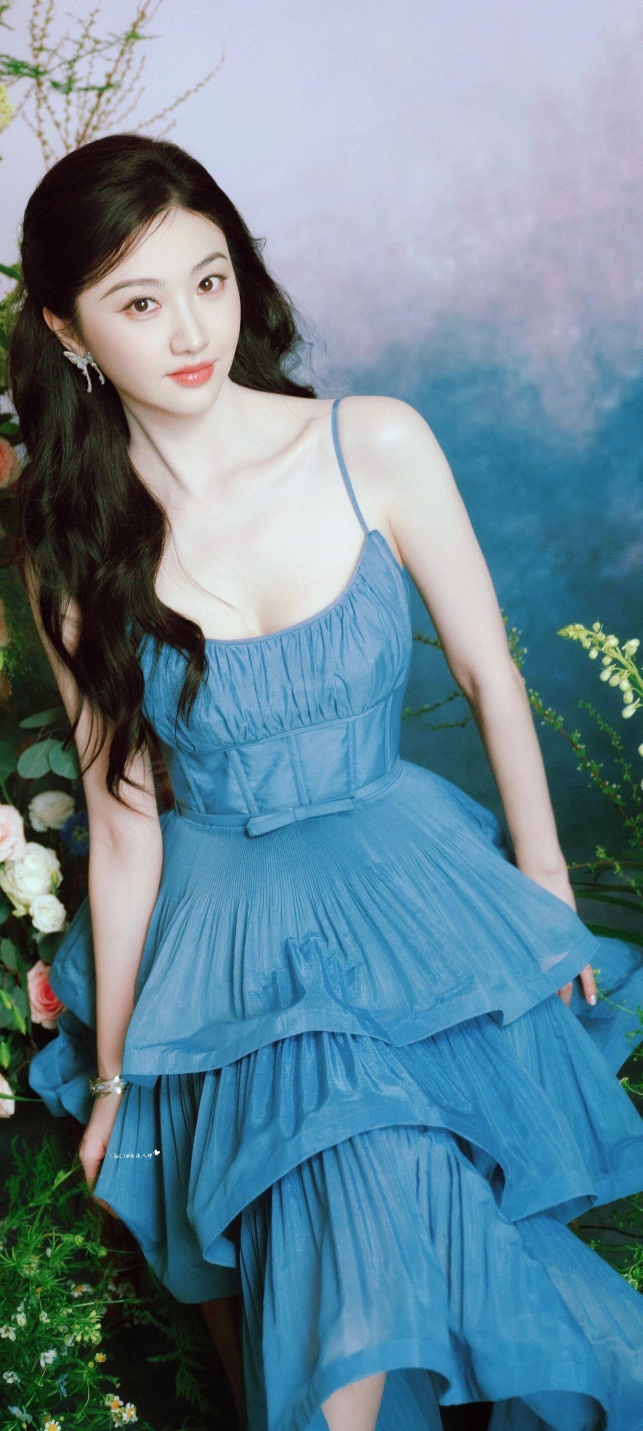景甜 蓝色优雅大美人上线