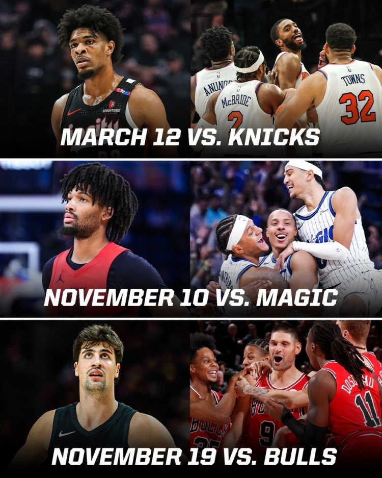 今年犯冲！开拓者成历史首支同一自然年被3次三分压哨绝杀的球队美媒ESPN Ins