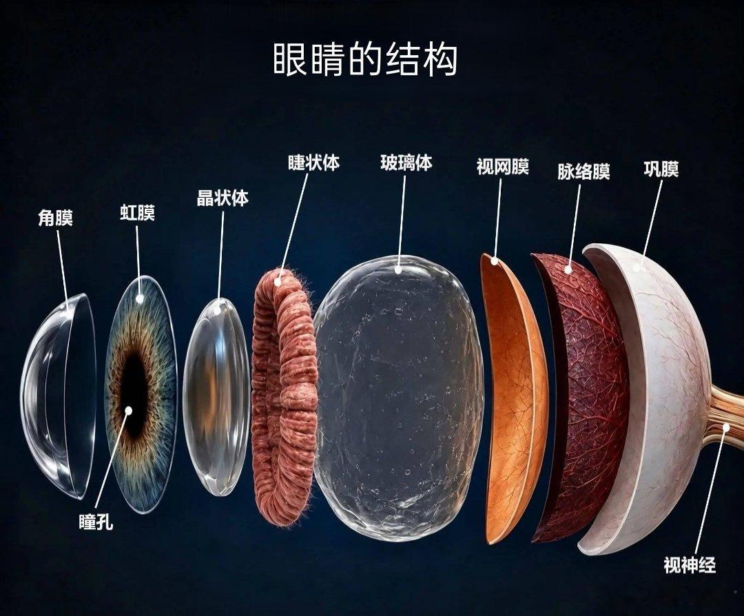 人眼的结构和工作原理像一台精密的“照相机” ​​​
