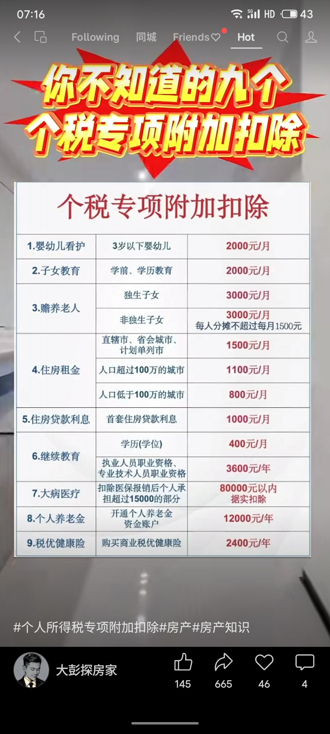 我国个人所得税设有九项专项附加扣除，覆盖婴幼儿照护、子女教育、赡养老人、住房（租