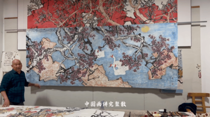 中国画讲究什么  中国画和中国文化的相同之处  鲍国增老师说中国画讲究聚散，讲究