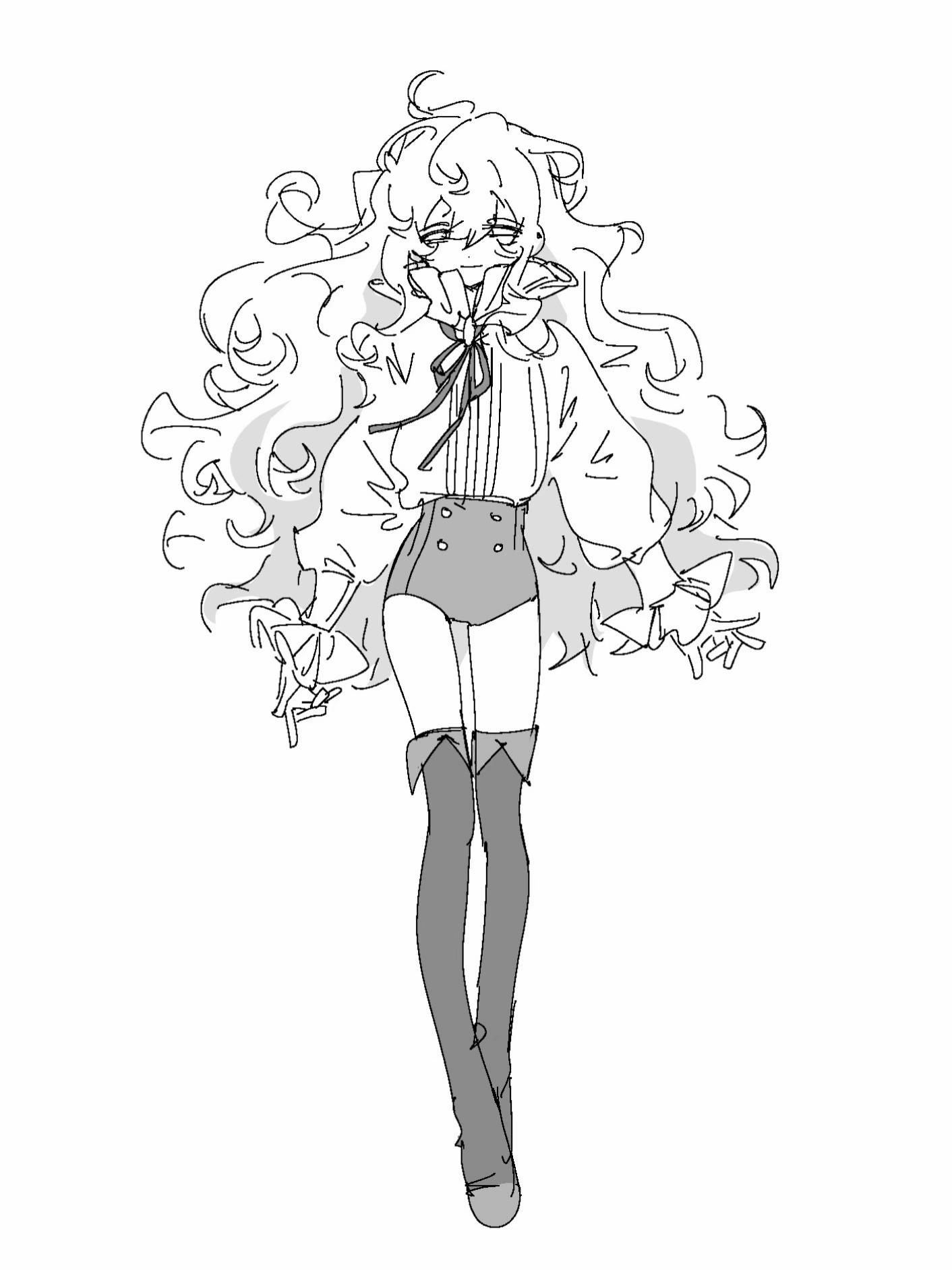 真的有时候不打草稿才能画舒服。