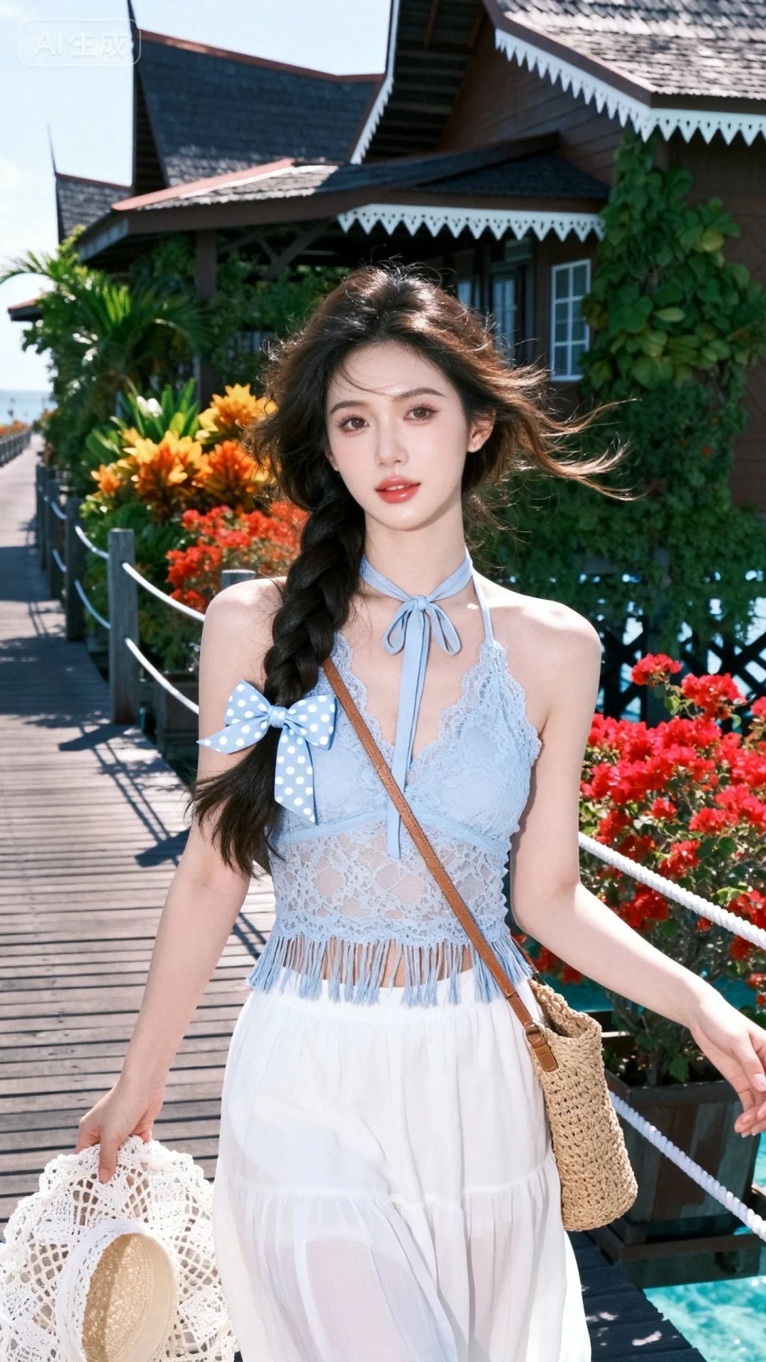 女网红，美女，冷白皮，皮肤白皙通透，皮肤瓷白细腻有光泽，皮肤清晰有质感...