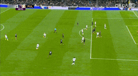 库杜斯神射！热刺1-2富勒姆 比赛第59分钟，贝利瓦尔精彩挑传找到库杜斯，后者卸