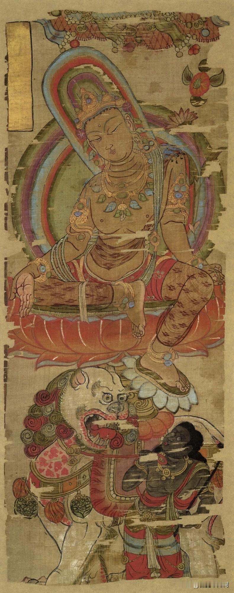 敦煌藏经洞千年唐画！骑狮文殊，藏着大唐最鲜活的浪漫
 
谁能想到，一千多年前唐代