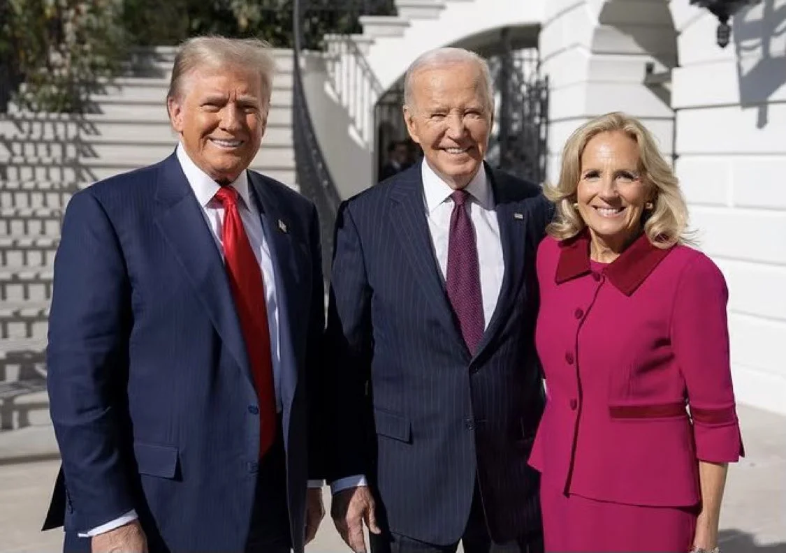 最新消息：刚刚乔·拜登和吉尔·拜登宣布将参加川普总统的就职典礼。 败登...