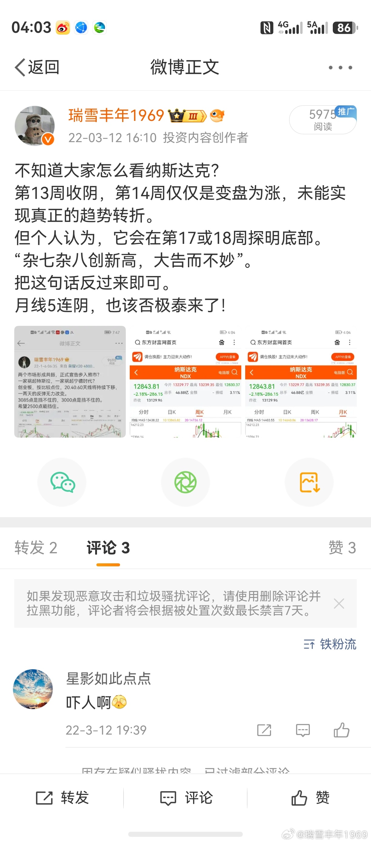 事实是，2022年4月的创业板，第19周见底后起涨，展开一轮较好的反弹！个人技术
