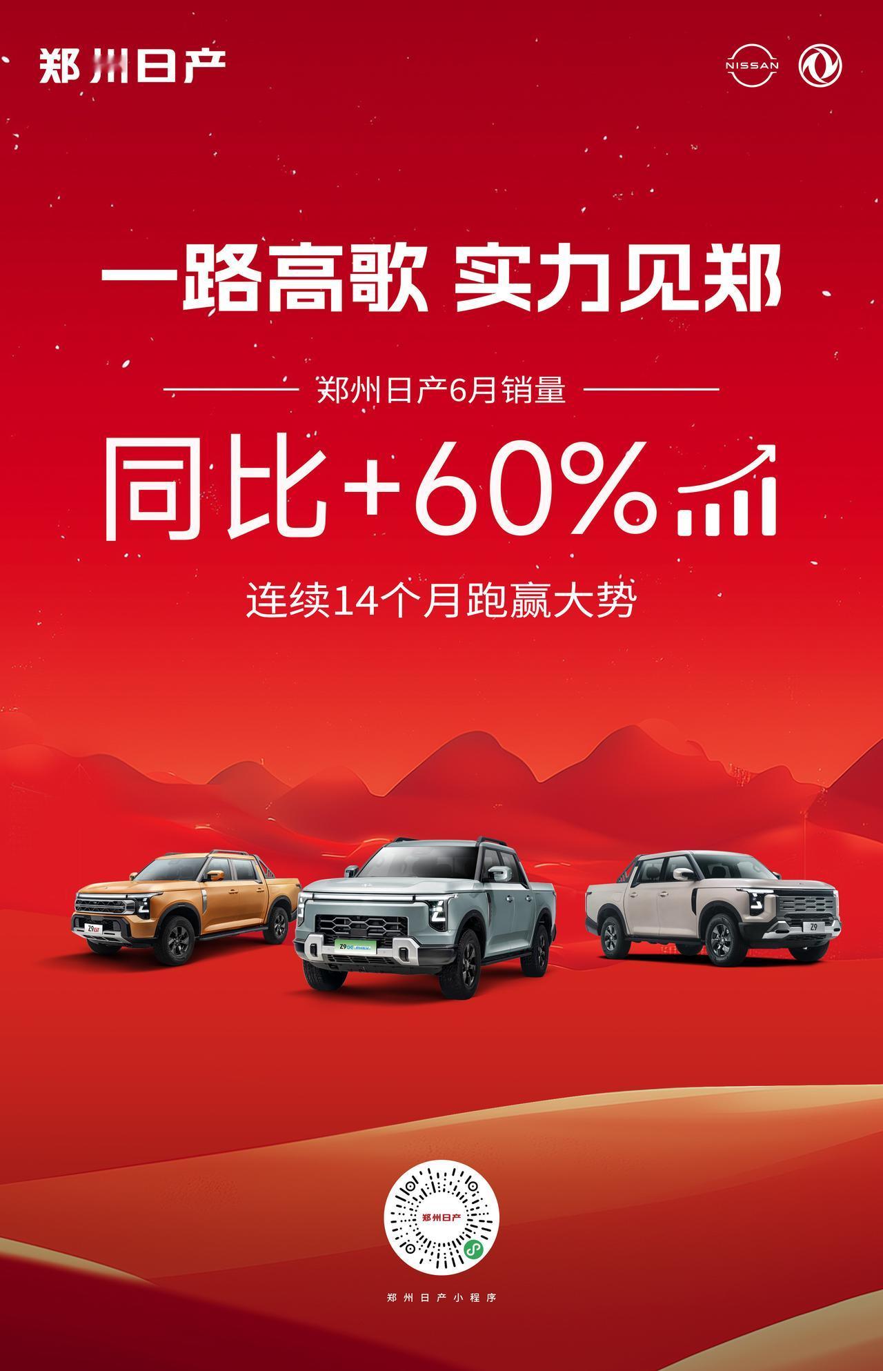 6月销量同比增长60%📈
实力见证 未来可期