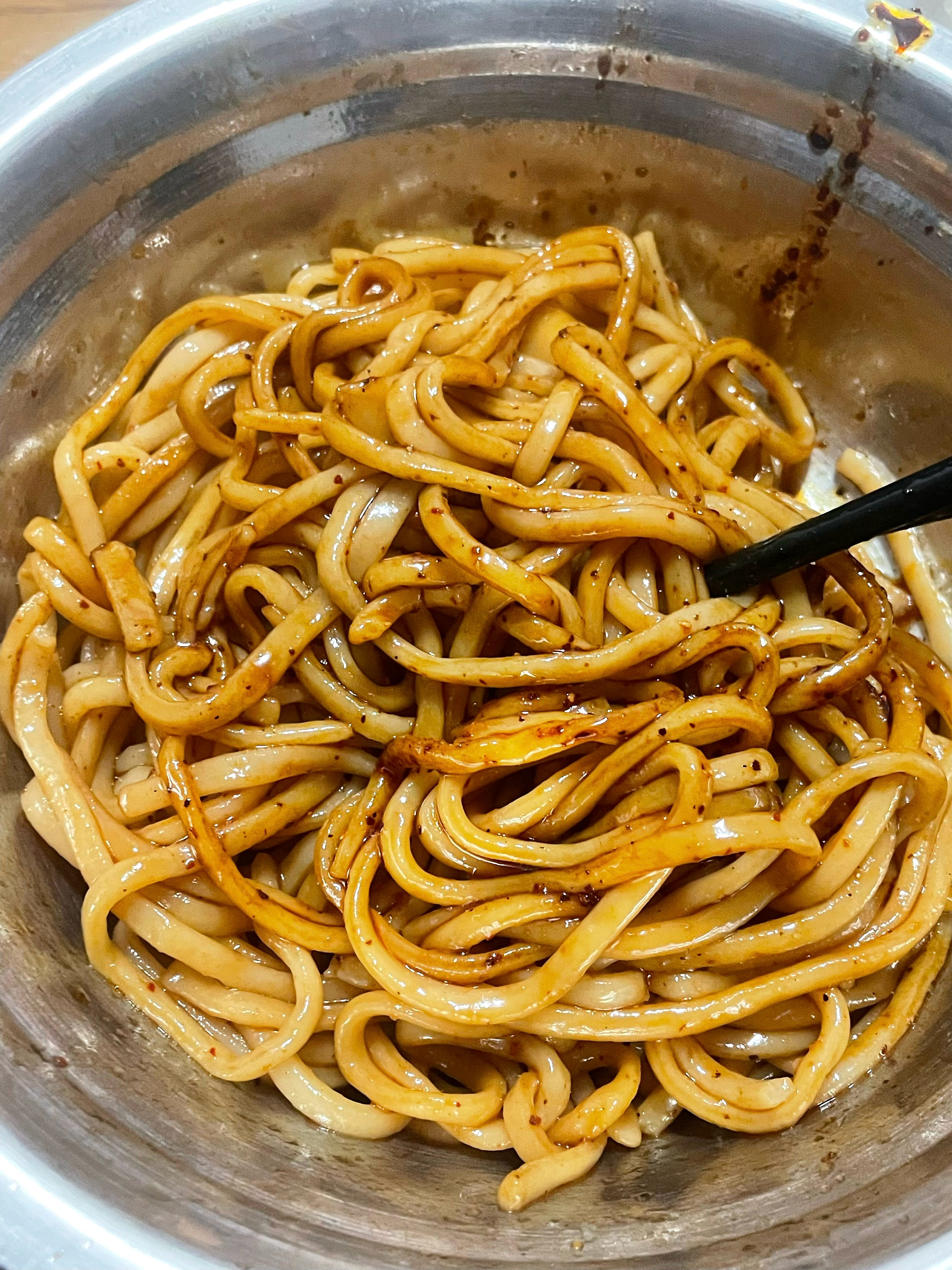 自己复刻的成都甜水面 虽然少了芝麻酱但也好好吃啊啊 ​​​