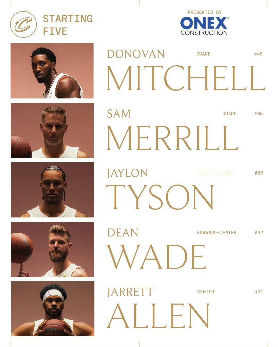 骑士首发：米切尔、梅里尔、泰森、迪恩·韦德、阿伦 快船首发：邓恩、桑德斯、伦纳德