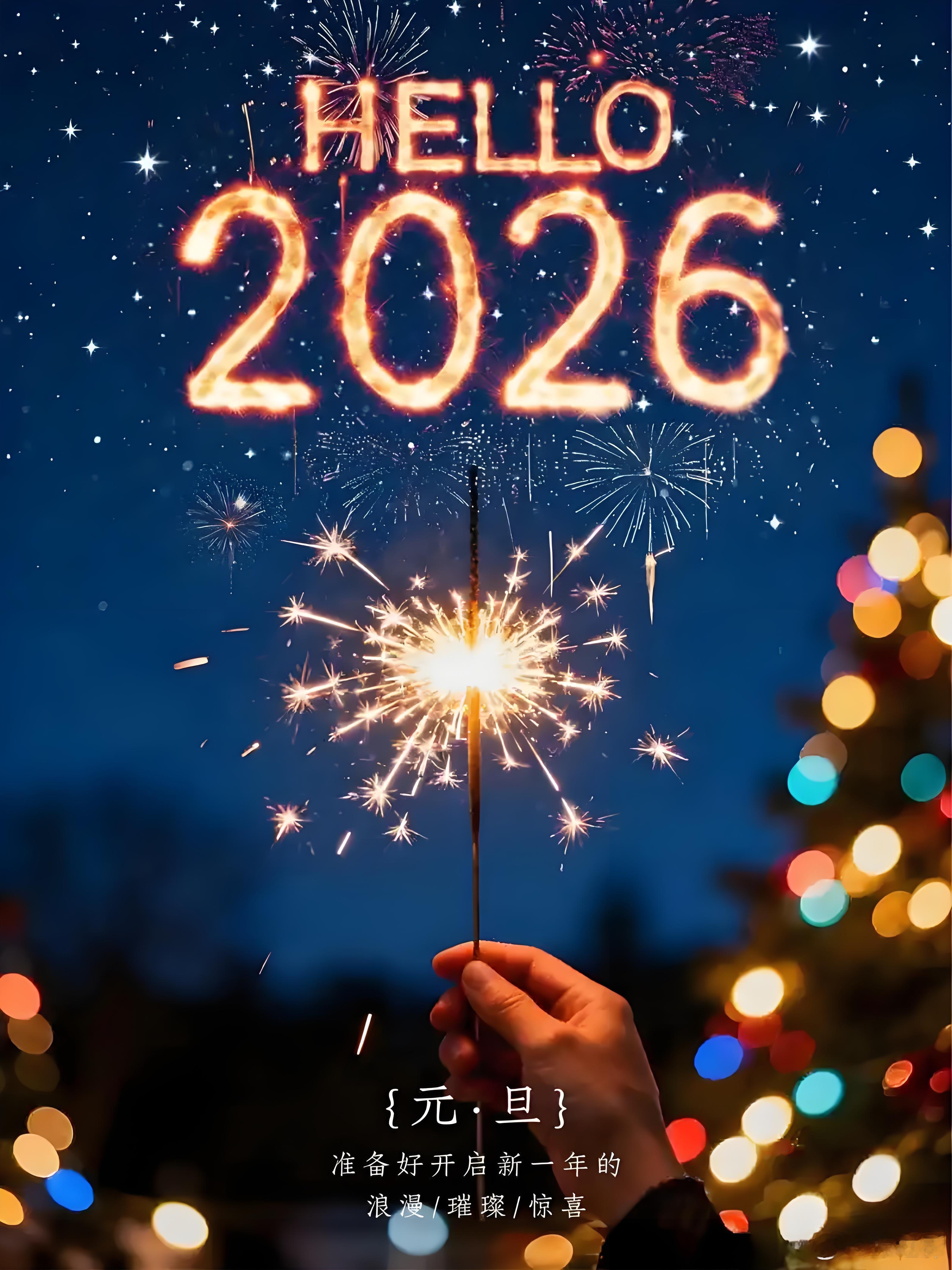 新年快乐你好2026 当早起的太阳遇见晚归的风，是新的一天，也是新的一年。202