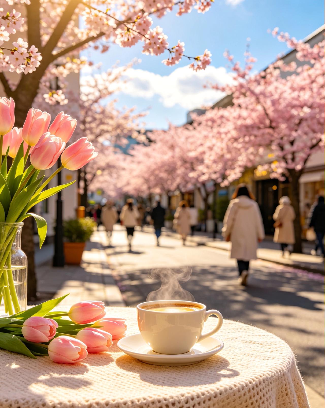 风一吹，春天就漫进了日常里。
 
晨起有花香，午后有暖阳，路边的新芽悄悄冒头，街