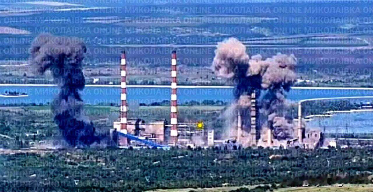 ❕🇺🇦昨天，斯拉维扬斯克热电厂（Slavyansk TPP）遭到了轰炸袭击。