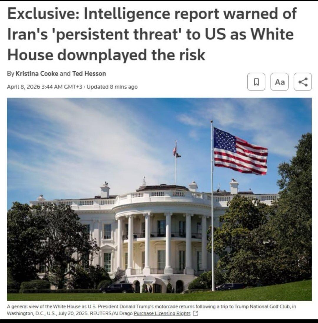 据路透社报道，美国联邦调查局的一份情报报告警告称，伊朗对美国境内某些目标——美国