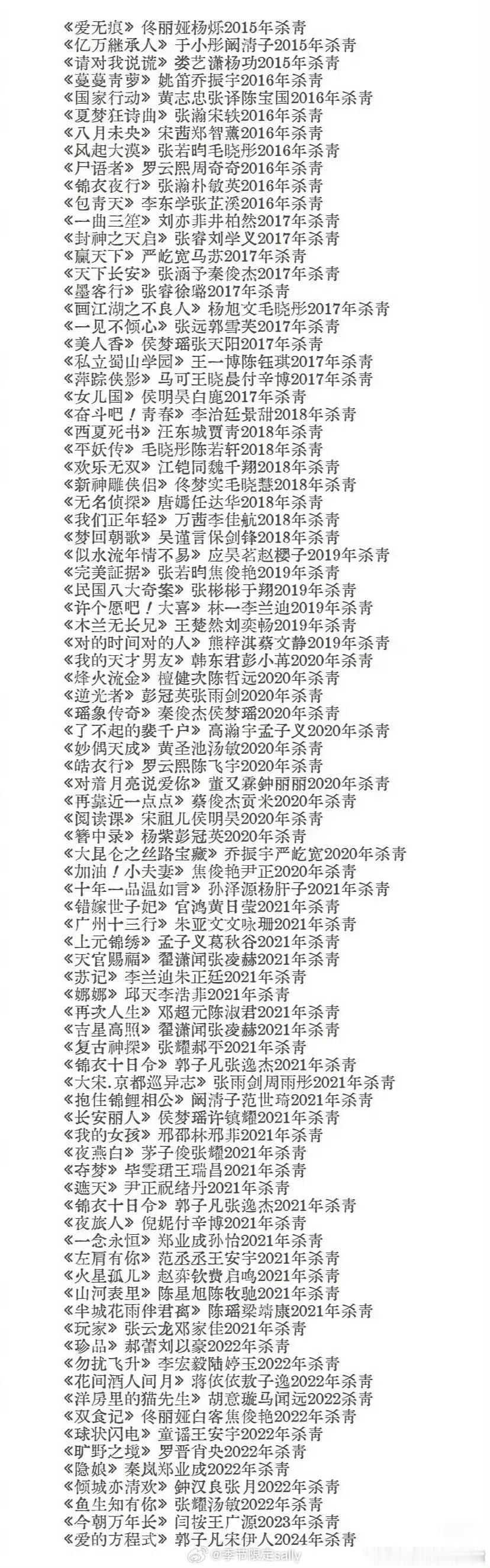 内娱居然还有这么多积压的剧