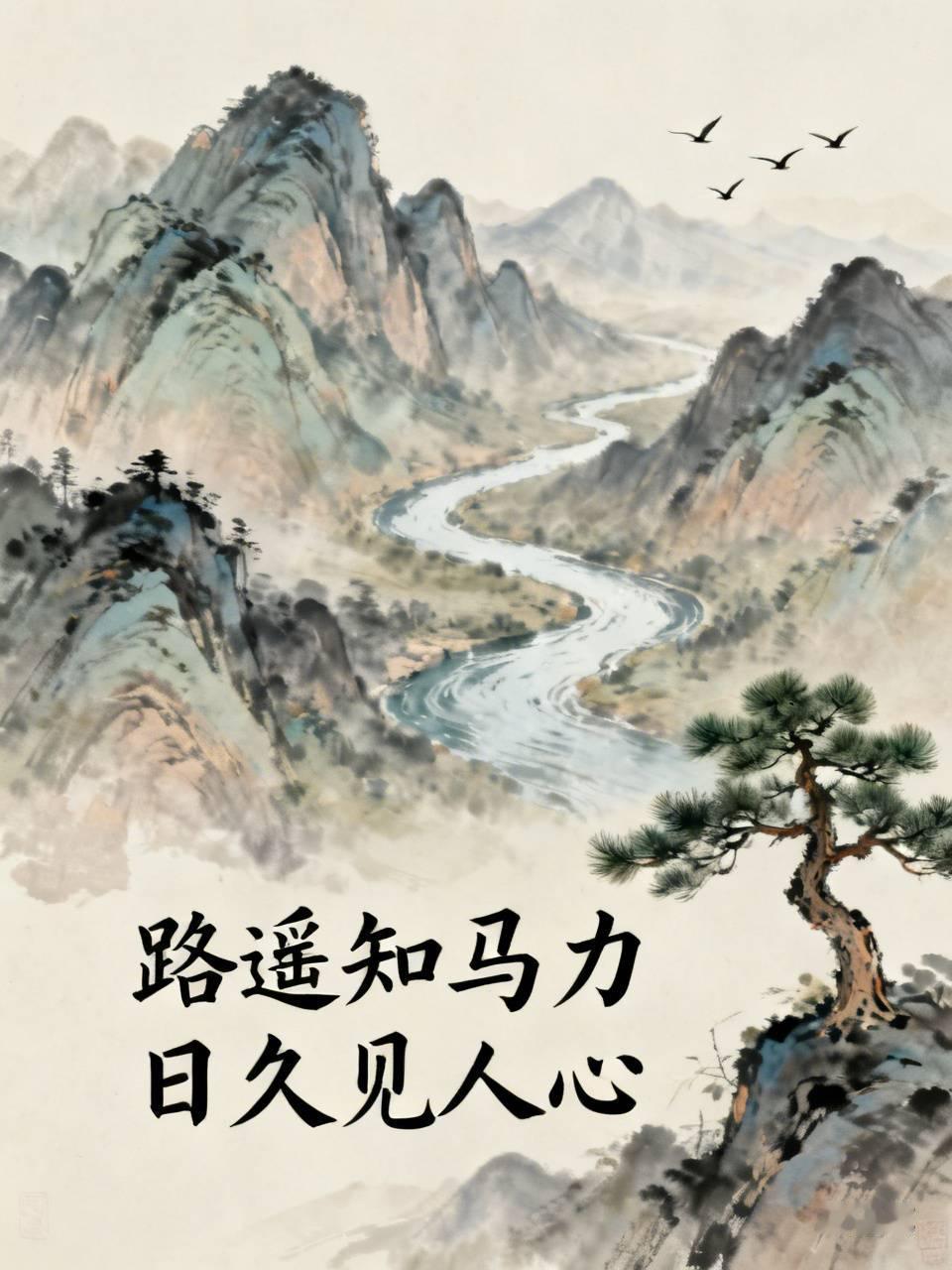 下联：日久见人心。