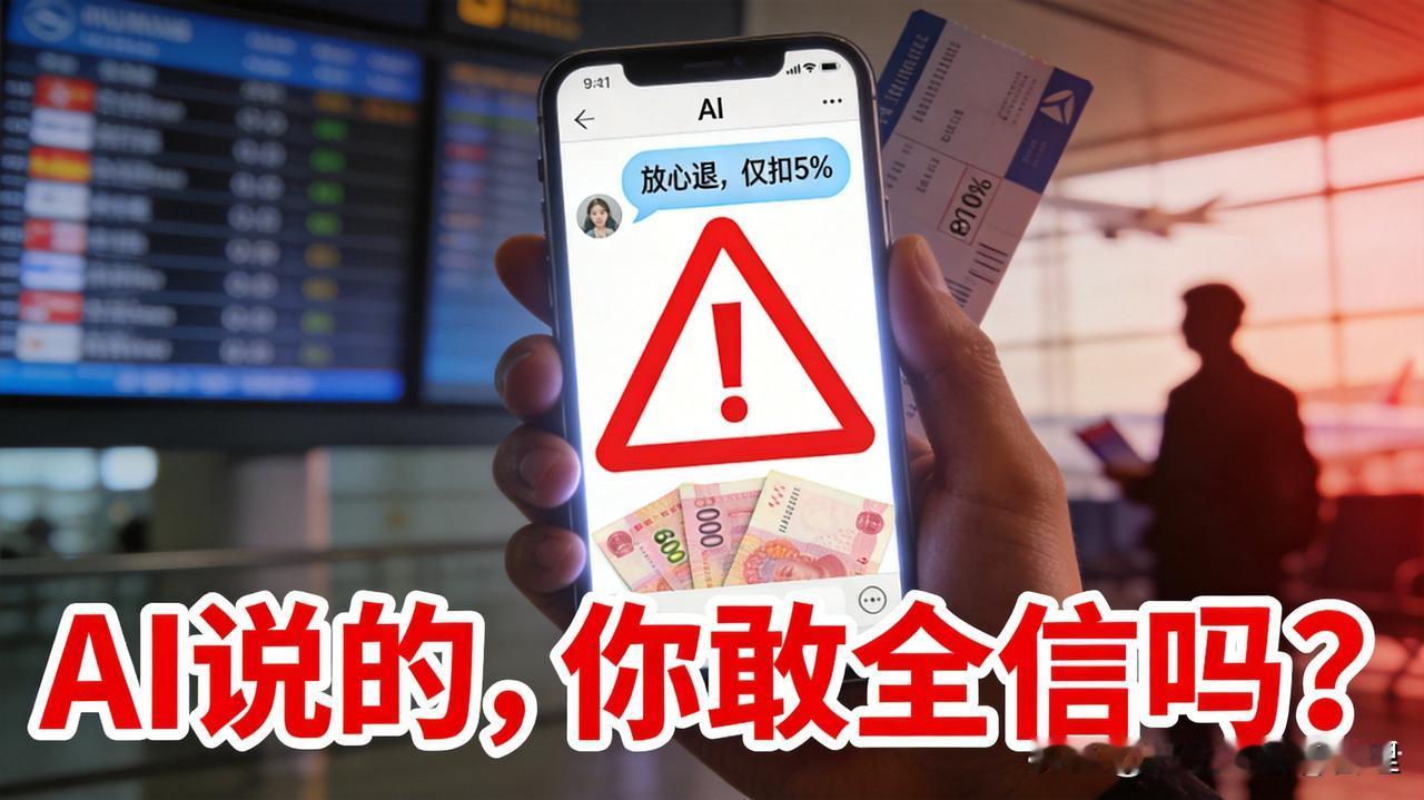 信AI退机票亏了600块，中消协今天紧急喊话
600块，三张机票的退票手续费。