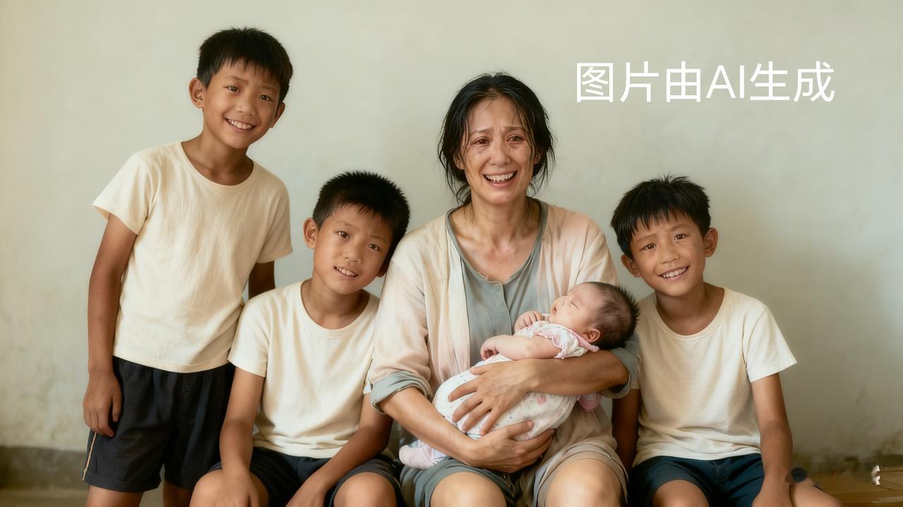 谁说都不愿意生孩子的！看人家三个儿子后又喜添千金！

我弟媳今年四十岁，已经有三