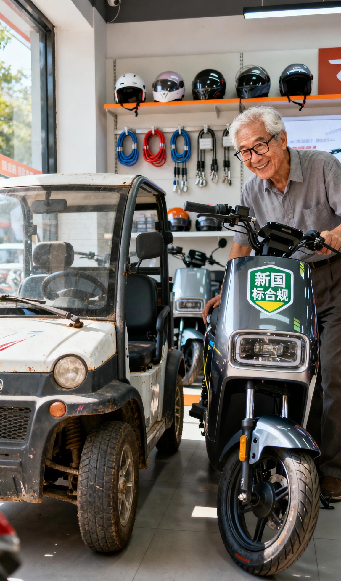 老年代步车,不能上路怎么办?老年代步车不能上路可选这些合规方案：1. 置换新国标