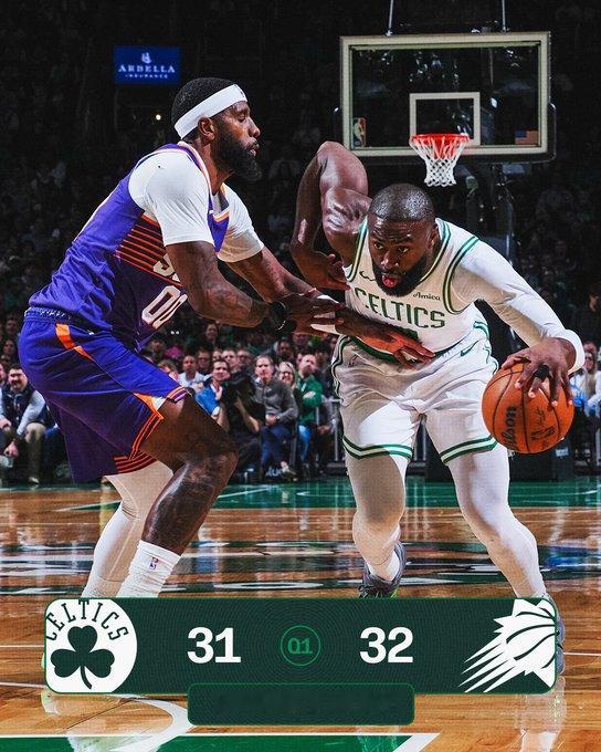 首节比赛结束，我们暂时以31-23落后于太阳波士顿凯尔特人 ｜Different