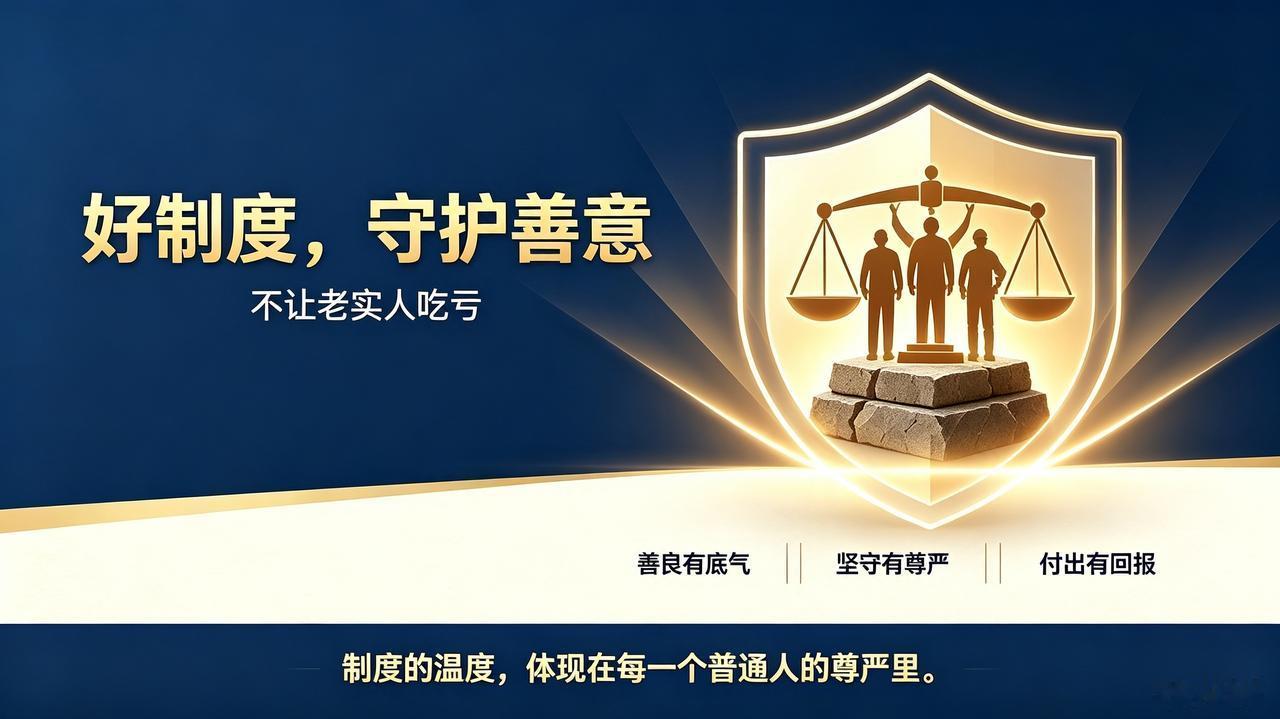 一套良好的制度，应当守护普通人的善意：不迫使好人变坏，不让善良者蒙难受罪，让本分