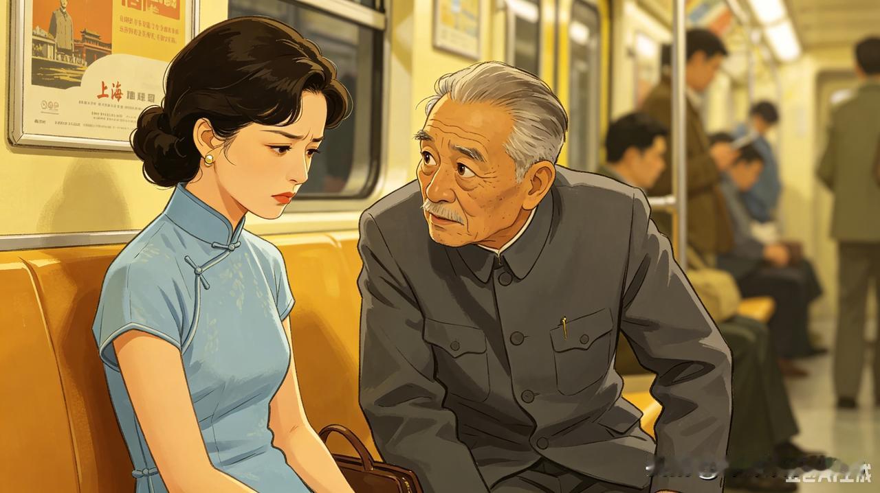 上海地铁上，一女子被陌生大爷长时间直勾勾盯着，女子礼貌提醒反遭对方以 "看美女怎