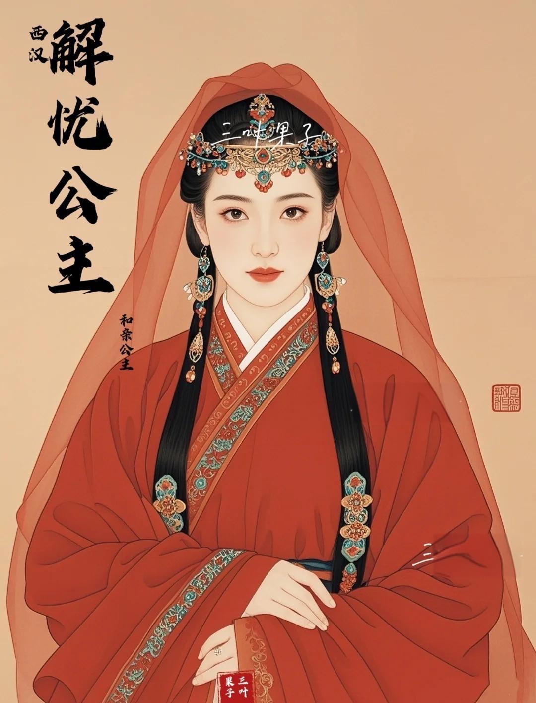 解忧公主远嫁乌孙50余年，三嫁乌孙国王，联汉抗匈稳定西域，从豆蔻少女熬成古稀老人