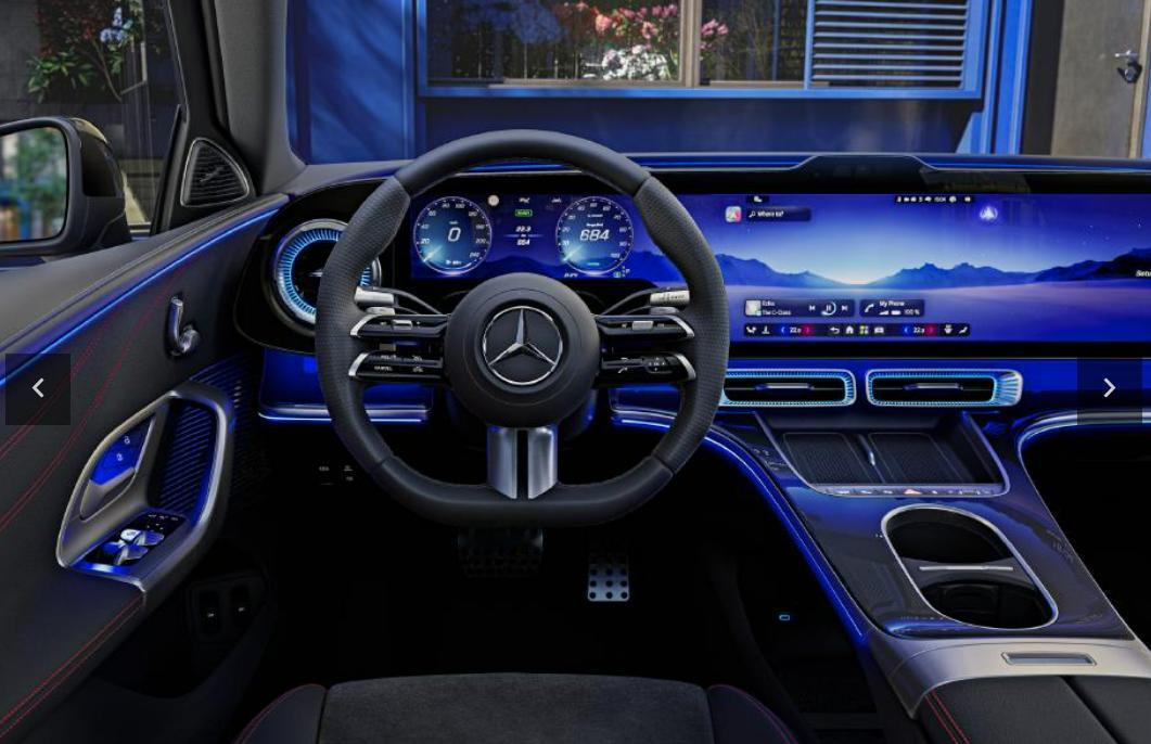 【全新奔驰C级纯电版内饰公布，4月20日首发】奔驰全新纯电C级轿车将于4月20日