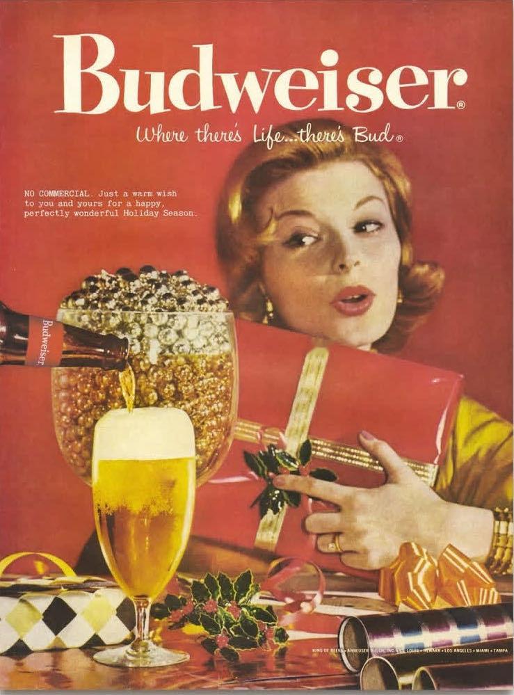 【来自投稿】60年代 百威啤酒在杂志封底的广告 