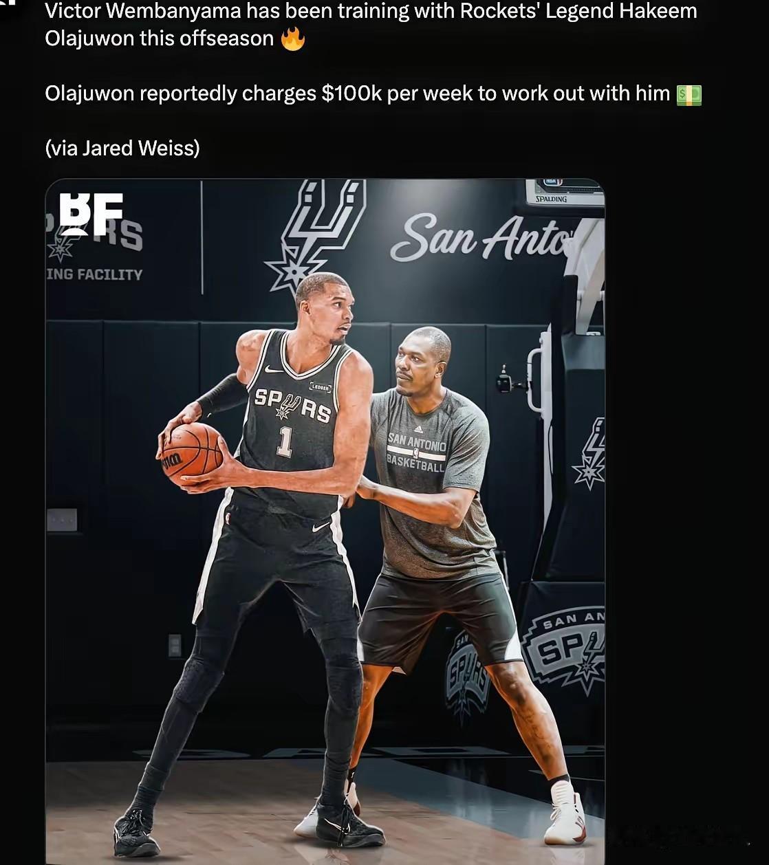 补强短板！文班亚马重金拜师大梦特训内线，冲击下赛季总冠军！
 

NBA休赛期各
