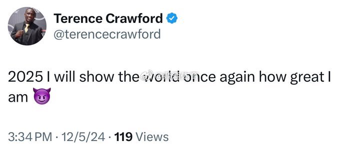 拳坛速递  究竟打谁呢？特伦斯-克劳福德（Terence Crawford）宣布