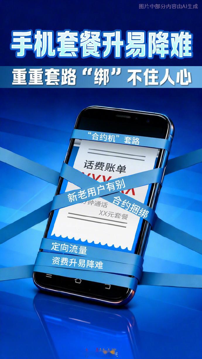 人民日报痛批手机运营商 这波批评真的说到大家心坎里！想把用不完的高价套餐降档，要