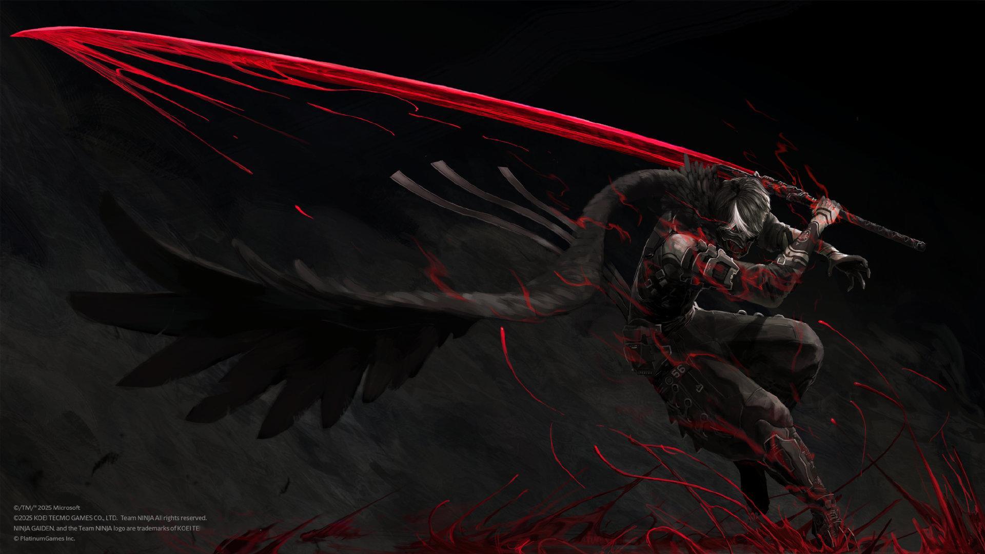 白金工作室新公开的《忍者龙剑传4》壁纸，由工作室的概念艺术设计师「中根大我」绘制