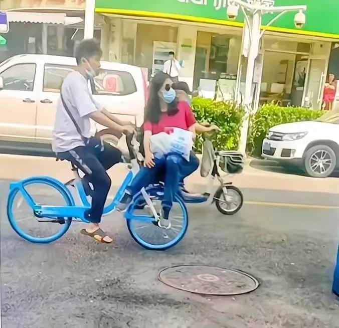 一个敢骑，一个敢坐！