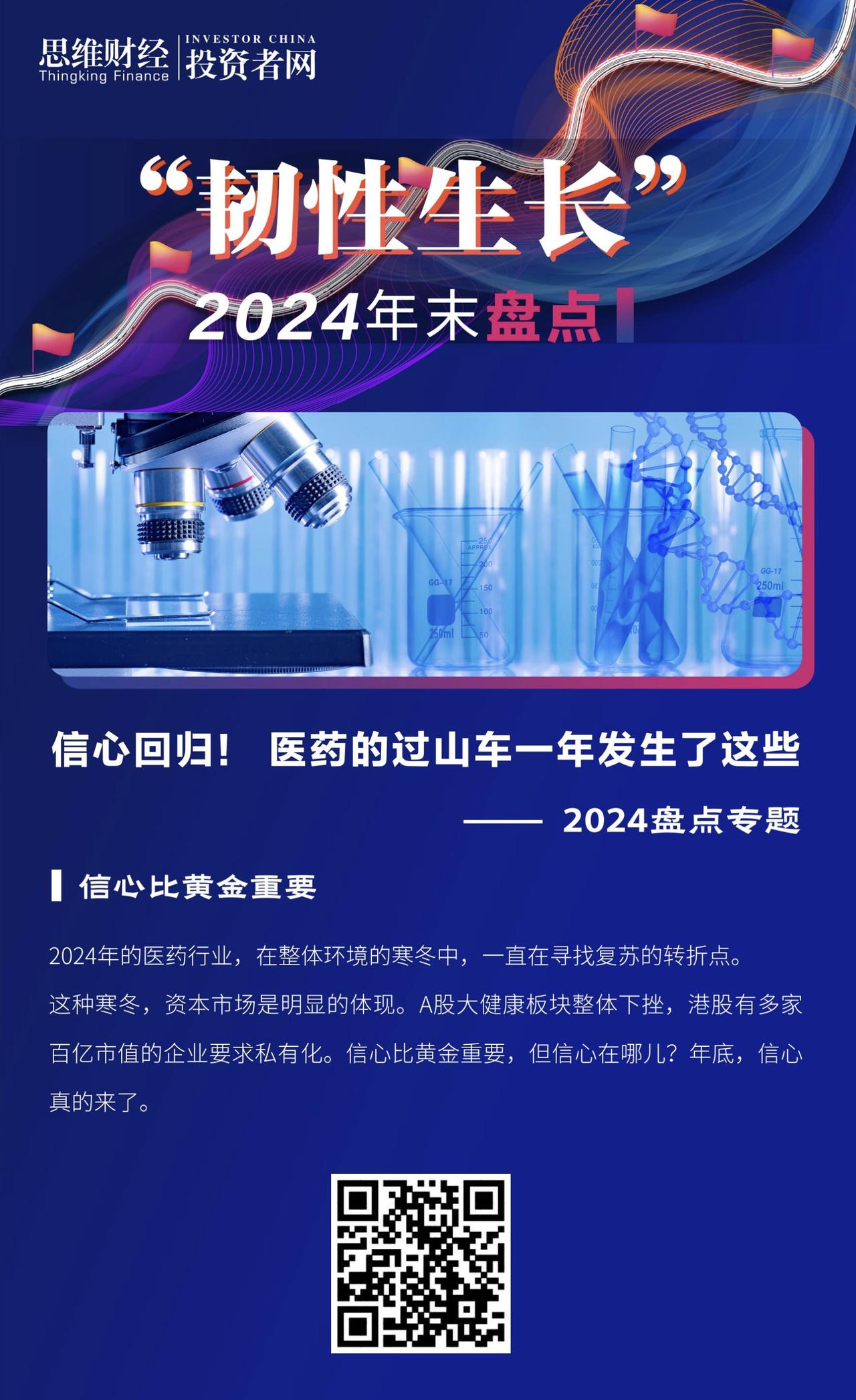 【信心回归！ 医药的过山车一年发生了这些 丨2024盘点专题】2024年的医药行