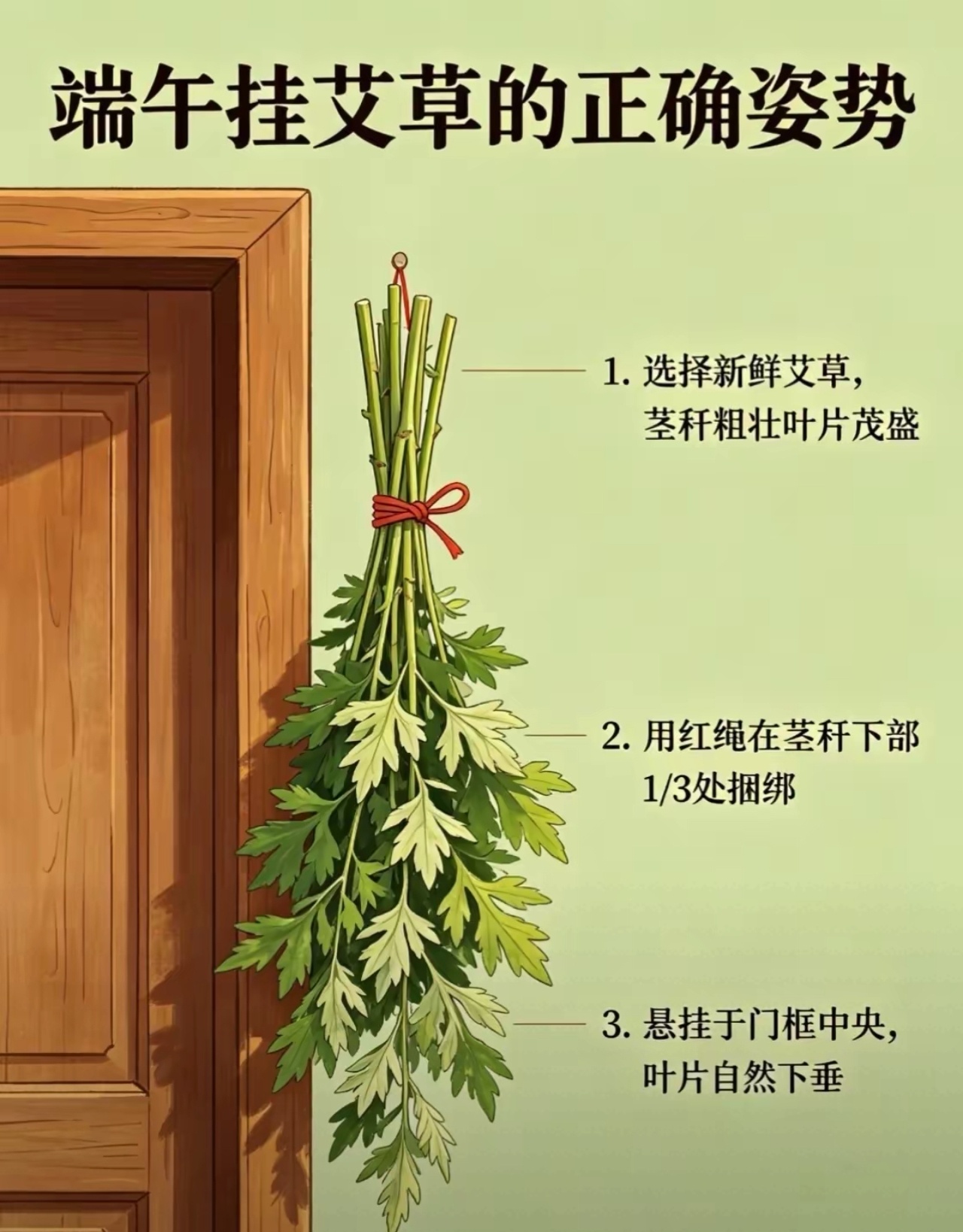端午安康如何挂艾草 